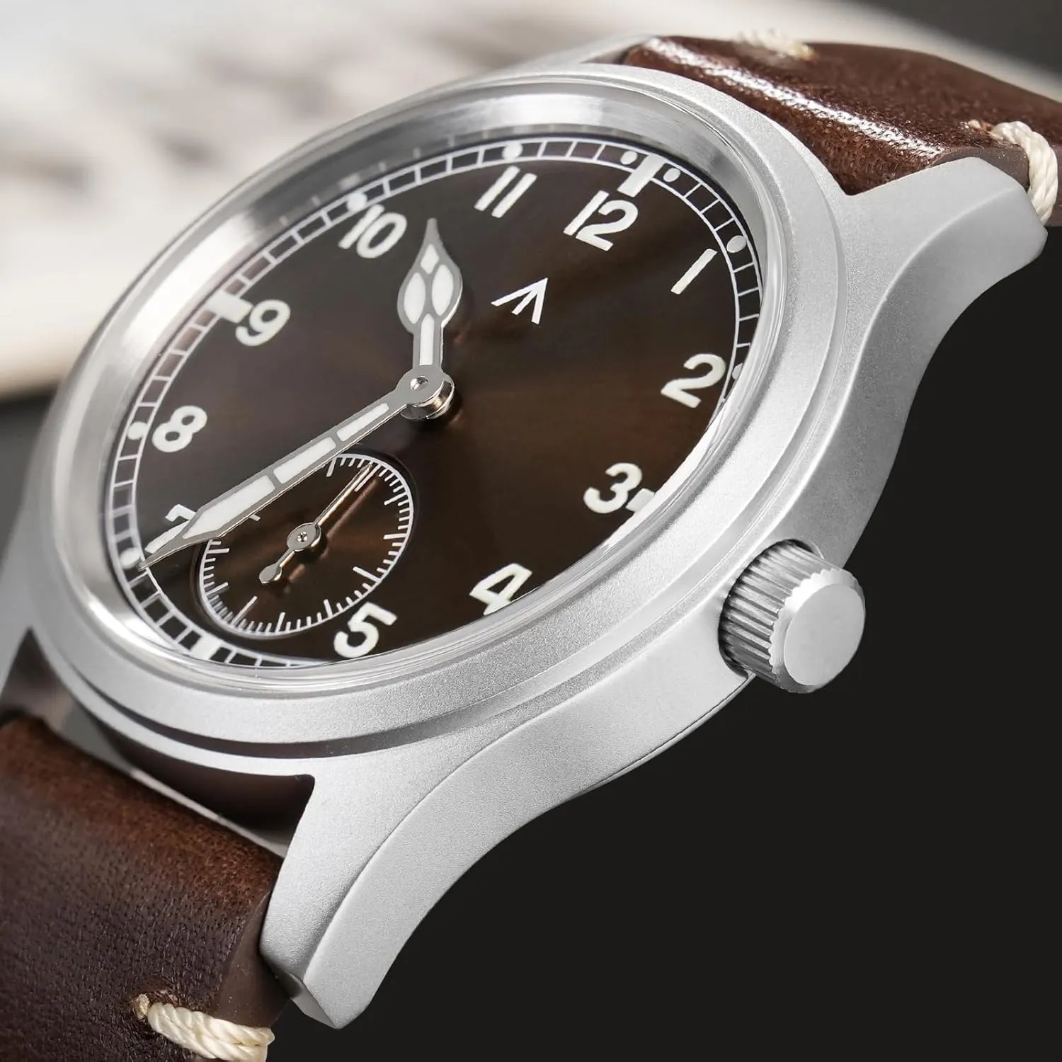 Militado D12 Military Mens Watch VD78 Quartz Sapphire Crystal C3 Super Luminous 36mm Dial Military-Style Dress Watches, 100M Waterproof