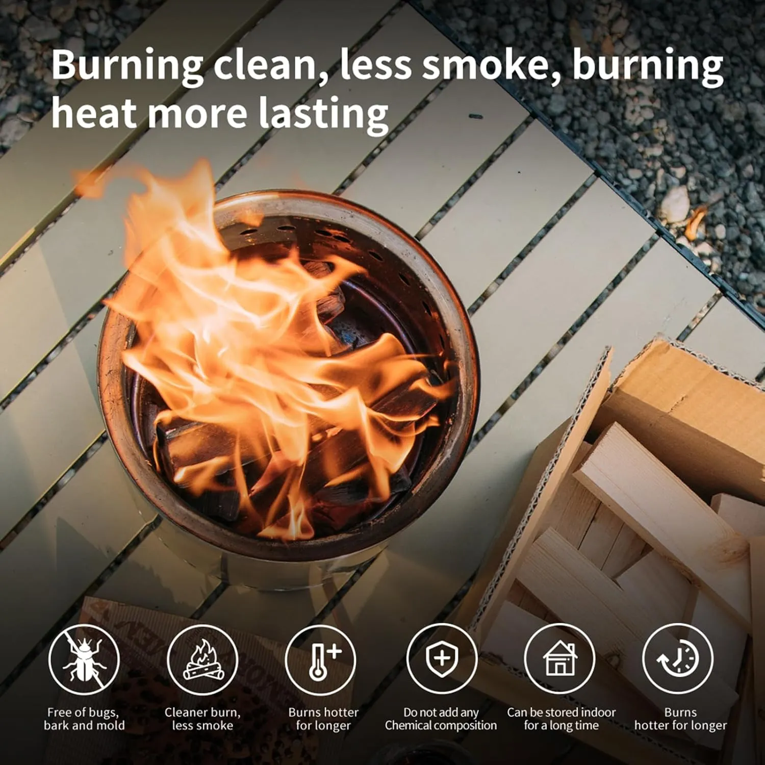 Mini Firewood 5'' Lengths Pine Kiln Dried Firewood Great Solo Stove Accessories Tool Prefect for Solo Stove Mesa and Mesa XL,Tabletop Fire Pit,Wood Stove Accessories,Pizza Oven Wood