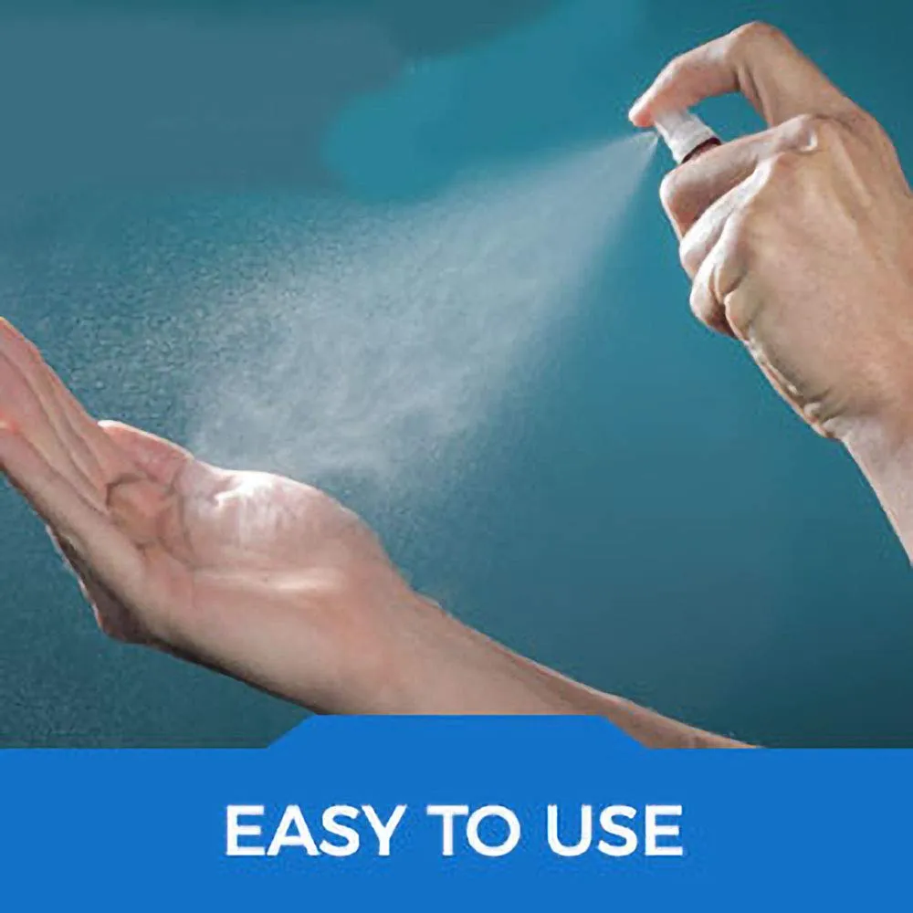 Mini Hand Sanitizer Spray – Alcohol Free and Fragrance Free - Pocket Size 0.27 Ounce Bottles (Pack of 12)