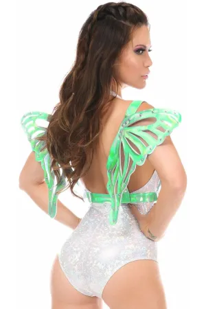 Mint Green Holo Large Butterfly Wing Body Harness