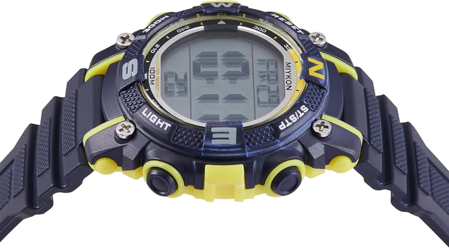 Miykon Womens Sports Digital Watch - Lightweight Shockproof, Super Illuminator, Stopwatch and Timer, Alarm, Dual Time, 24hr Military Time, 100M Water Resistant
