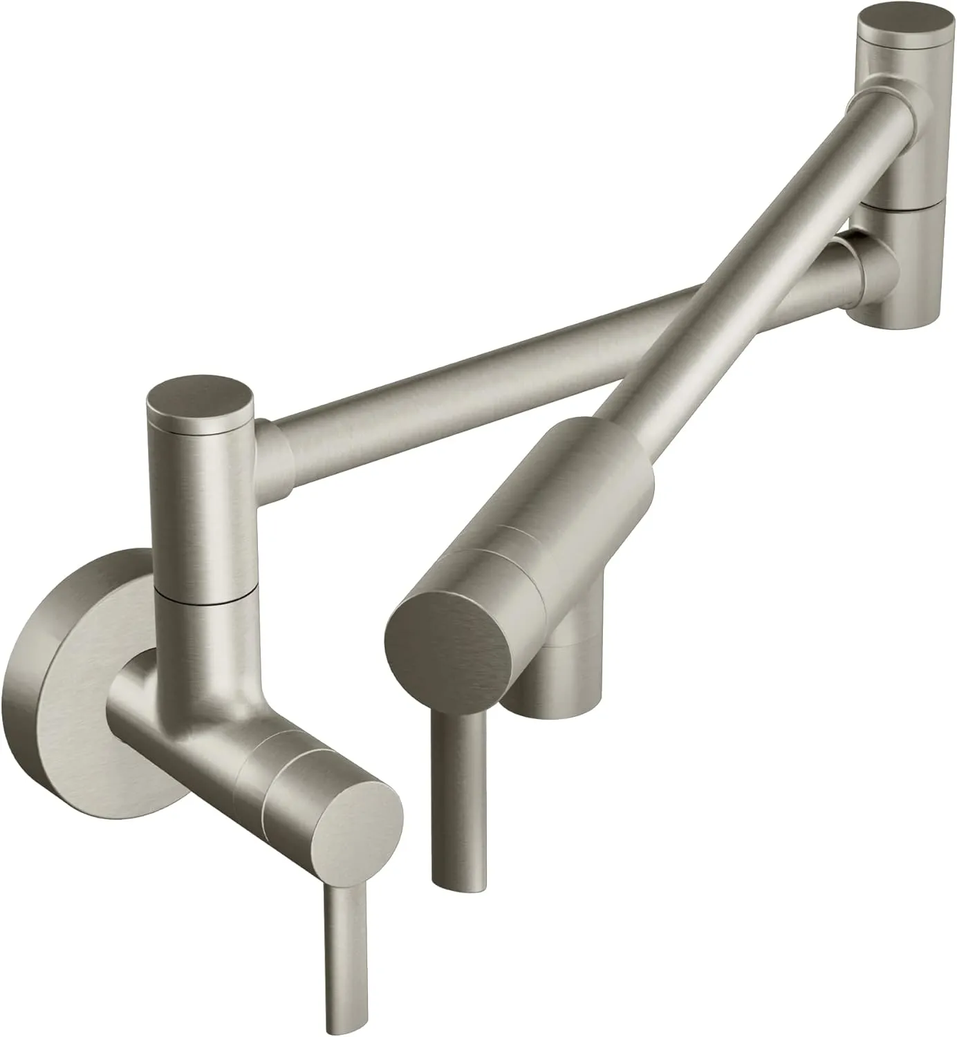 Moen Modern Spot Resist Stainless Wall Mount Swing Arm Folding Pot Filler, Double Jointed Kitchen Faucet, S665SRS