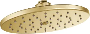Moen S112BG Waterhill 10-Inch Single Function Rainshower Showerhead with Immersion Rainshower Technology, Brushed Gold