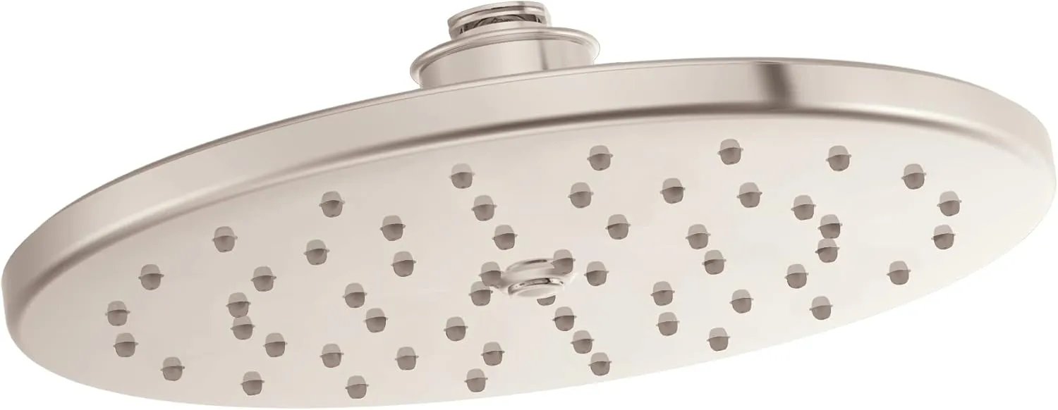 Moen S112NL Waterhill 10-Inch Single Function Rainshower Showerhead with Immersion Rainshower Technology, Polished Nickel