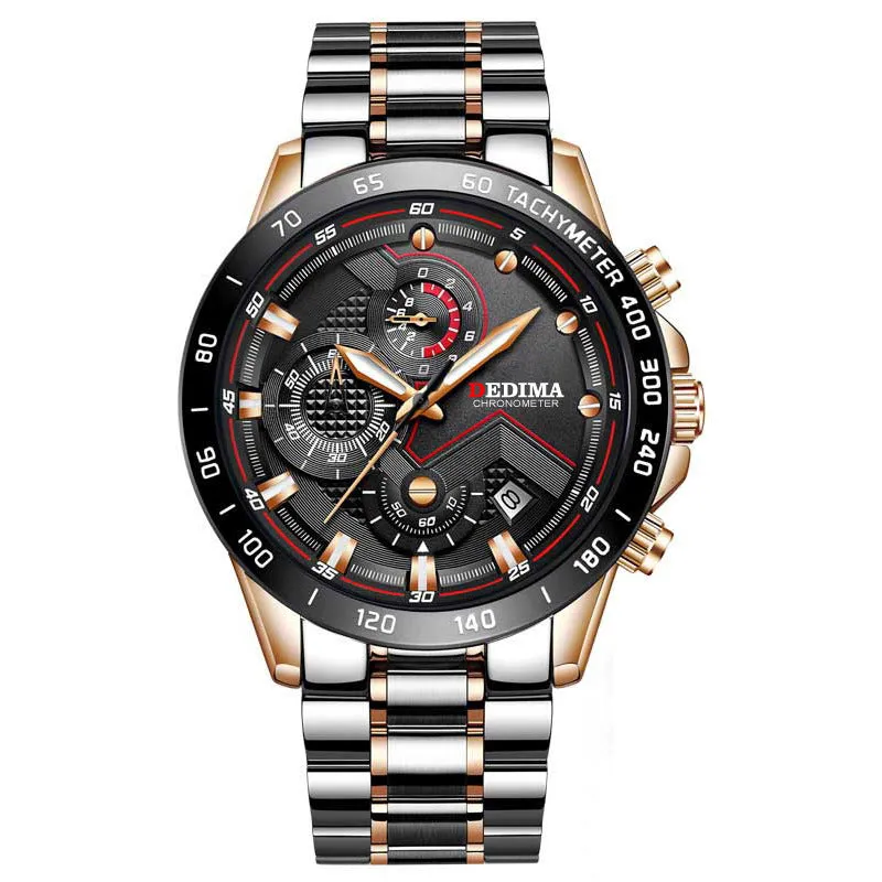 Multifunctional Waterproof Luminous Sports Steel Band Watch