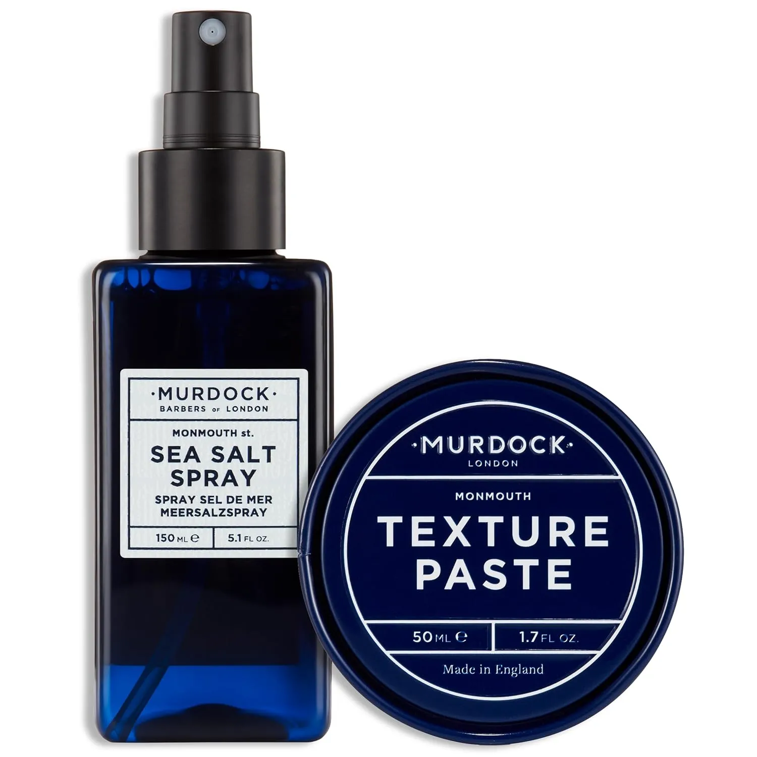 Murdock London Sea Salt Spray 150ml & Texture Paste 1.76oz - Paraben Free Hair Styling Spray for Ultimate Texture and Volume
