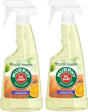 Murphy Oil Multi-Use Wood Cleaner Spray with Orange Oil, 22 Fl Oz (Pack of 2)