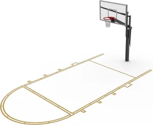Murray Sporting Goods Basketball Court Marking Stencil Kit Free Throw Lane/Key Only for Driveway, Asphalt or Concrete