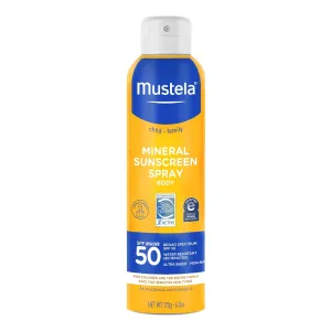 Mustela Baby Mineral Sunscreen Spray SPF 50 Broad Spectrum - Body Sun Spray for Sensitive Skin - Water Resistant & Fragrance Free - 6 fl.oz.