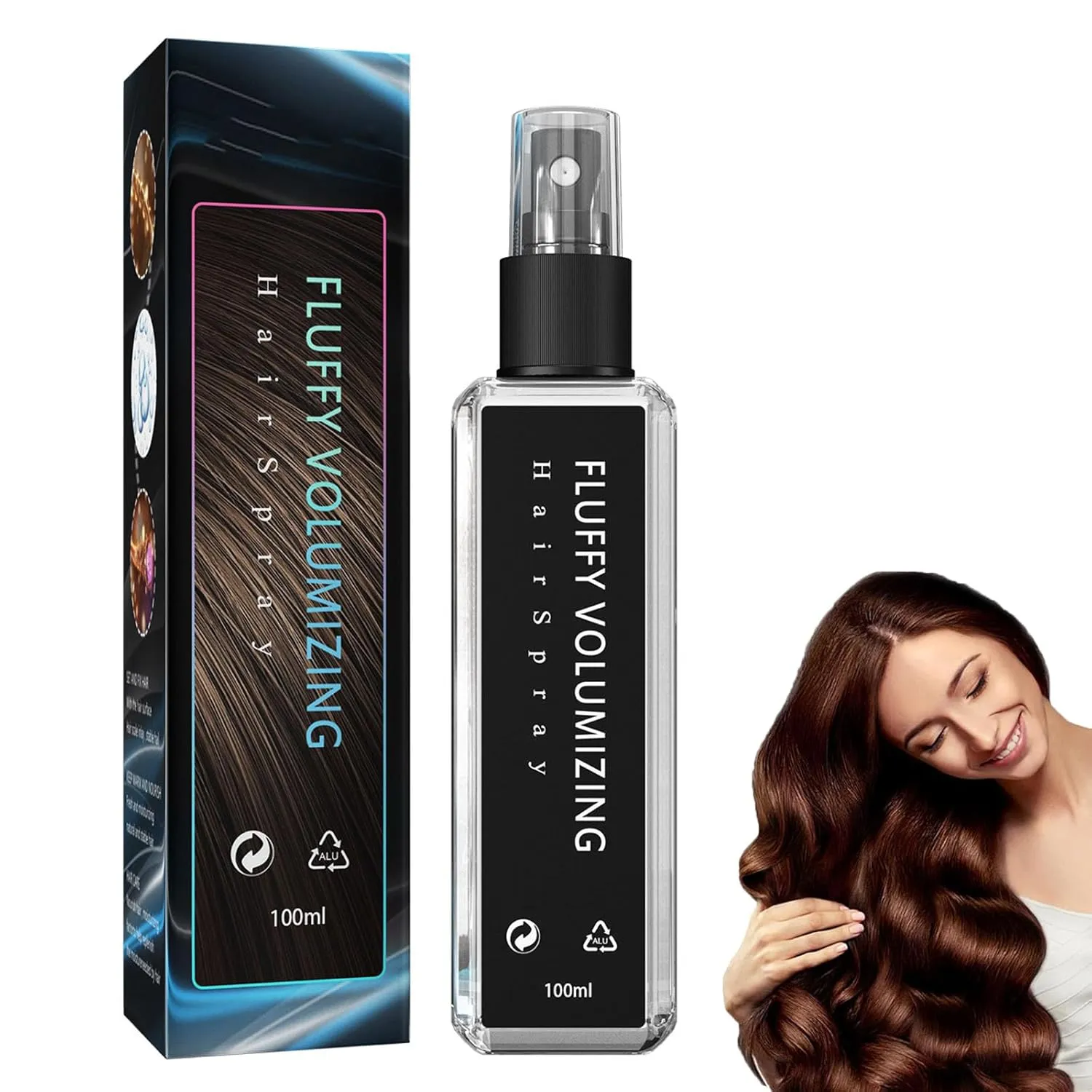 Natural Plant Protein Hair Thickening Spray,Fluffy Volumizing Hair Spray,Magic Volume Hairspray,Hair Thickener Spray,Protein Spray For Hair,Non Sticky Hair Spray For Volume (100 ml,1PCS)