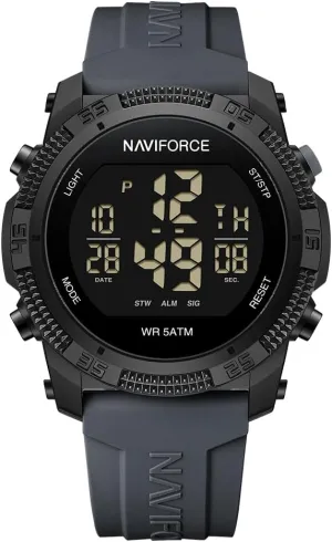 NAVIFORCE Men Sports Waterproof Digital Watches with Stopwatch Alarm Rubber Strap Wristwatch for Women