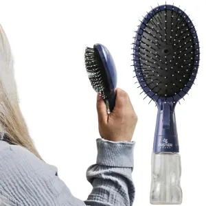 Navy All in One Brush   Mister - 2 in 1 - Detangling Brush - No More Hair Hassle