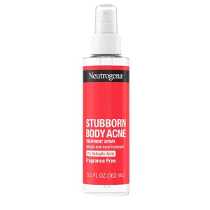 Neutrogena Stubborn Body Acne Spray With Salicylic Acid, Fragrance-Free Spray Acne Treatment to Clear & Help Prevent Acne, Ideal for Chest & Back Breakouts, 2% Salicylic Acid, 5.5 fl. oz