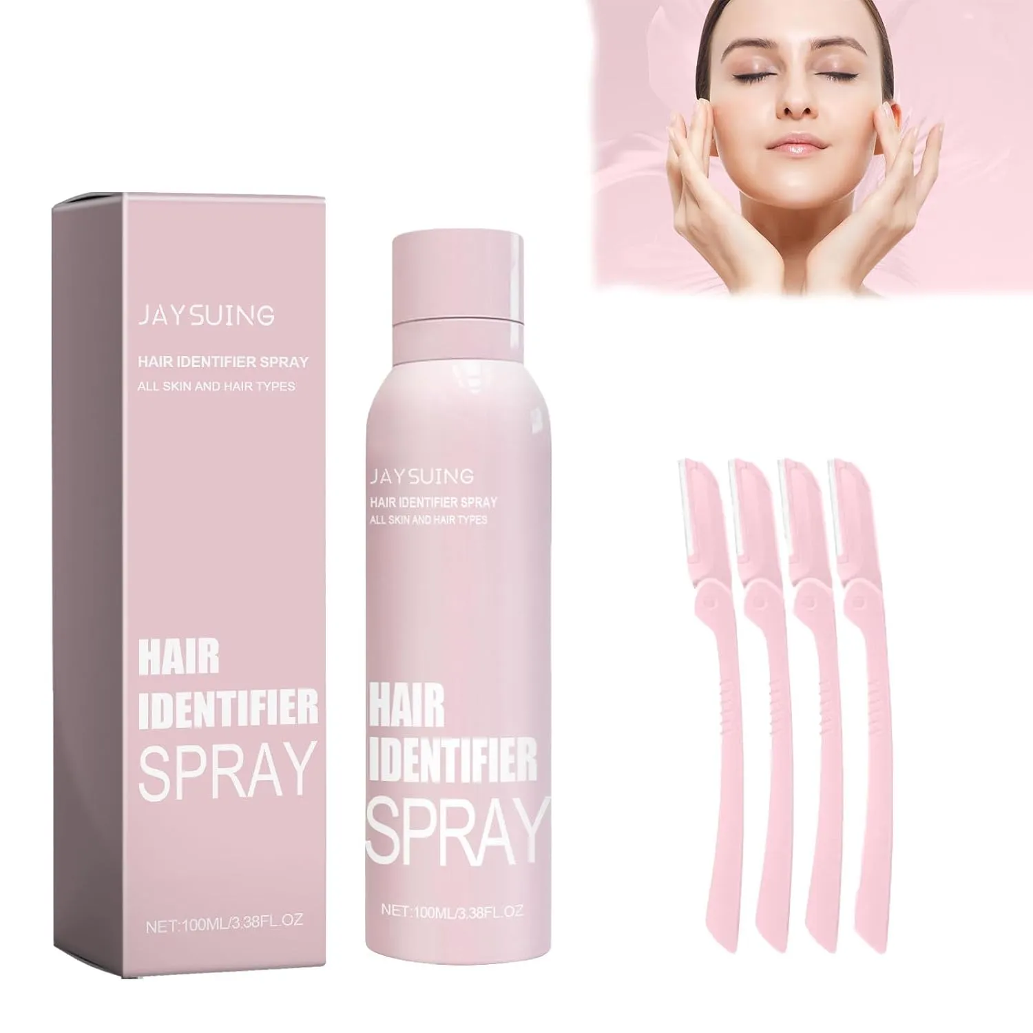 New Facial Shaving Hair Identification Spray, Facial Dermaplaning Hair Identification Spray, Hair Identification Spray Dermaplaner Set Women Dermaplaning Spray (1pcs)