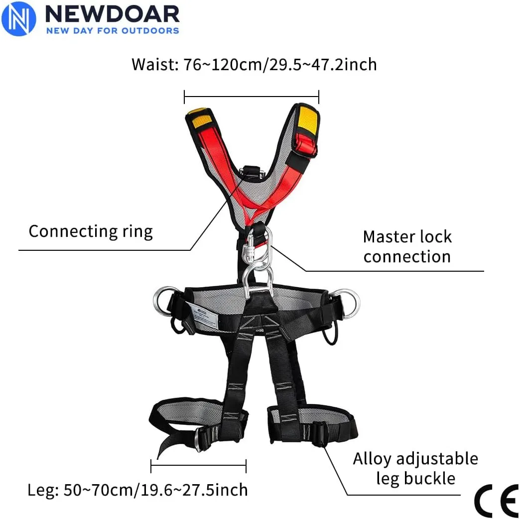 NewDoar Climbing Harness CE Certification Rock Climbing Rappelling Equipment Body Guard Protect Rappelling Rescuing Equip