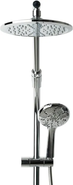 Niagara Conservation ShowerRail Sliding Handheld Dual Shower System Shower Head with 8-inch Rain Head, 6-Spray Setting Handheld and Adjustable Rail, Tool-Free Easy Installation