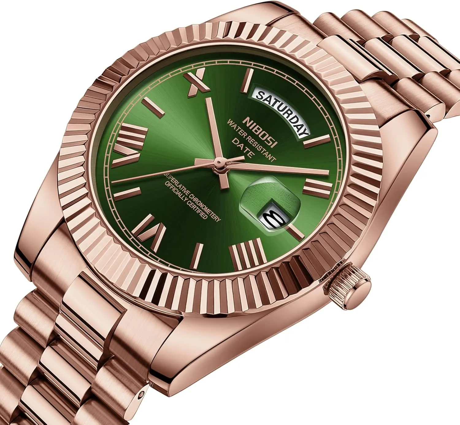 NIBOSI Men Watches Analog Quartz Stainless Steel Watches for Men Waterproof Business Classic Desiger Wrist Watch Day & Date