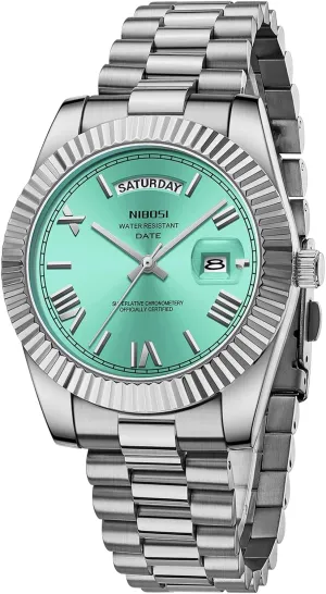 NIBOSI Men Watches Analog Quartz Stainless Steel Watches for Men Waterproof Business Classic Desiger Wrist Watch Day & Date