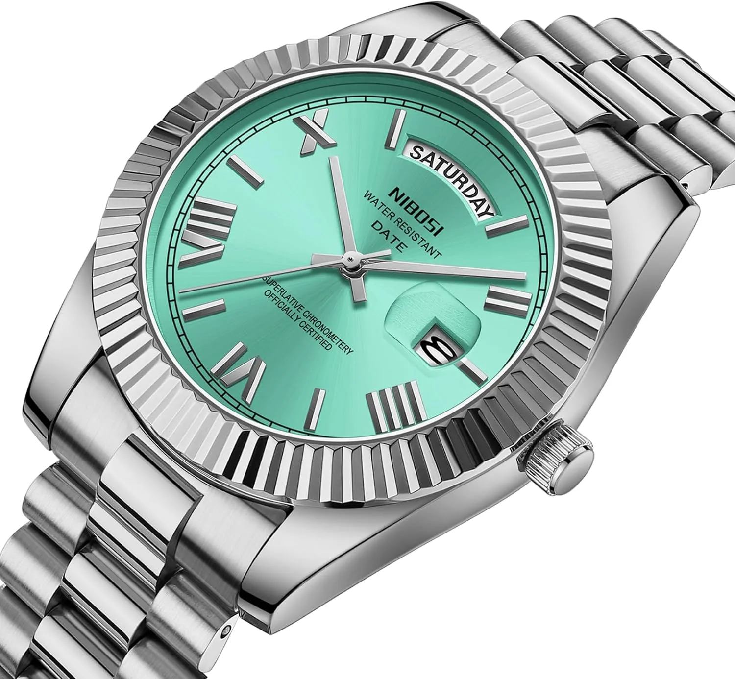 NIBOSI Men Watches Analog Quartz Stainless Steel Watches for Men Waterproof Business Classic Desiger Wrist Watch Day & Date