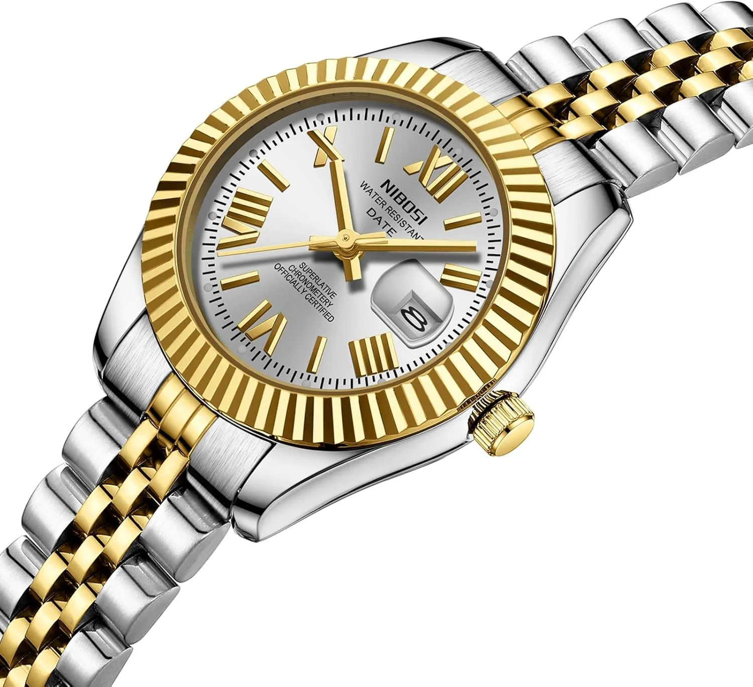 NIBOSI Women's Watch Analog Quartz Waterproof Ladies Wrist Watches with Date Dainty Gold Fashion Luxury Stainless Steel Watch for Small Wrists Female Designer Elegant Dress Watches for Women