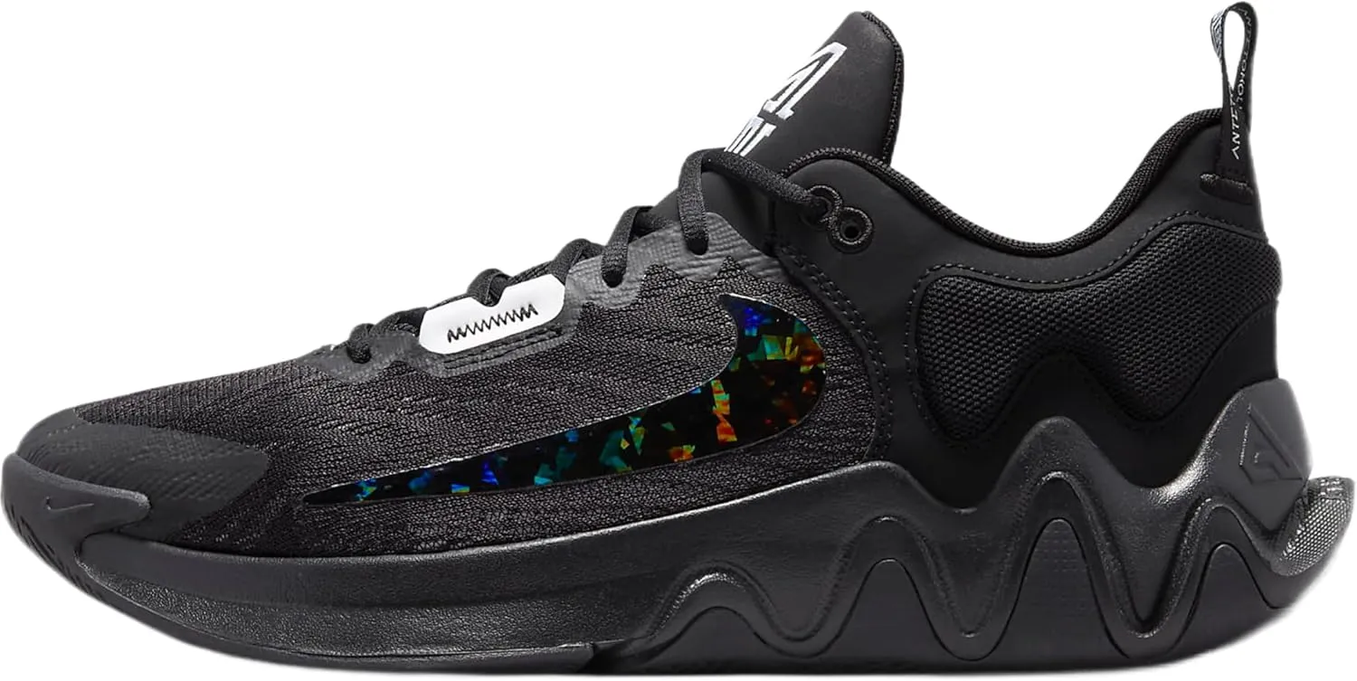 Nike Men's Giannis Immortality 2 Basketball Shoes, Black/Black-Wolf Grey-White, 8 M US