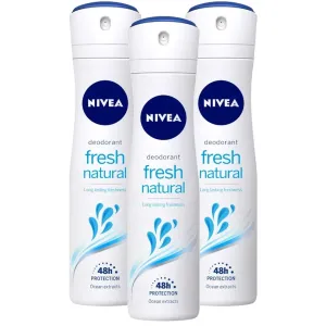 Nivea Longlasting 48 Hours Freshness Body Spray - Fresh Natural, 3 Packs x 147.86 ML / 5 Fl. Oz