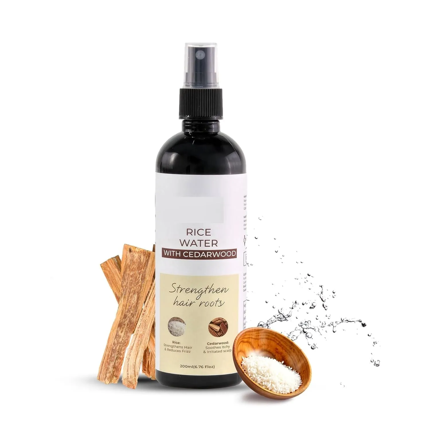 NK Naturals Aqua Range | Cedarwood & Rice Water Hair Growth Spray -200ml | Non-Oily Rice Water Mist For Smooth Frizz Free Hair