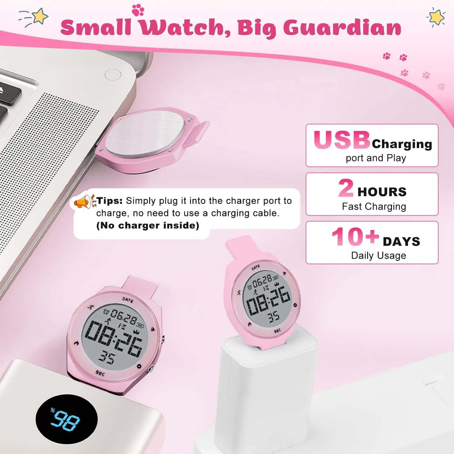 NN BEN NEVIS Kids Watch, Digital Watch for Boys Girls, Sport Watch with Fitness Tracker, Alarm Clock, Stopwatch, No App and Waterproof, Watch for Kids Ages 5-12