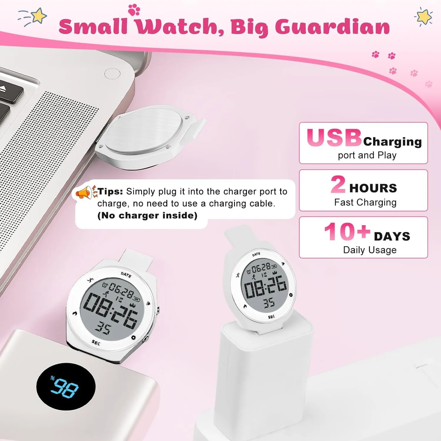 NN BEN NEVIS Kids Watch, Digital Watch for Boys Girls, Sport Watch with Fitness Tracker, Alarm Clock, Stopwatch, No App and Waterproof, Watch for Kids Ages 5-12
