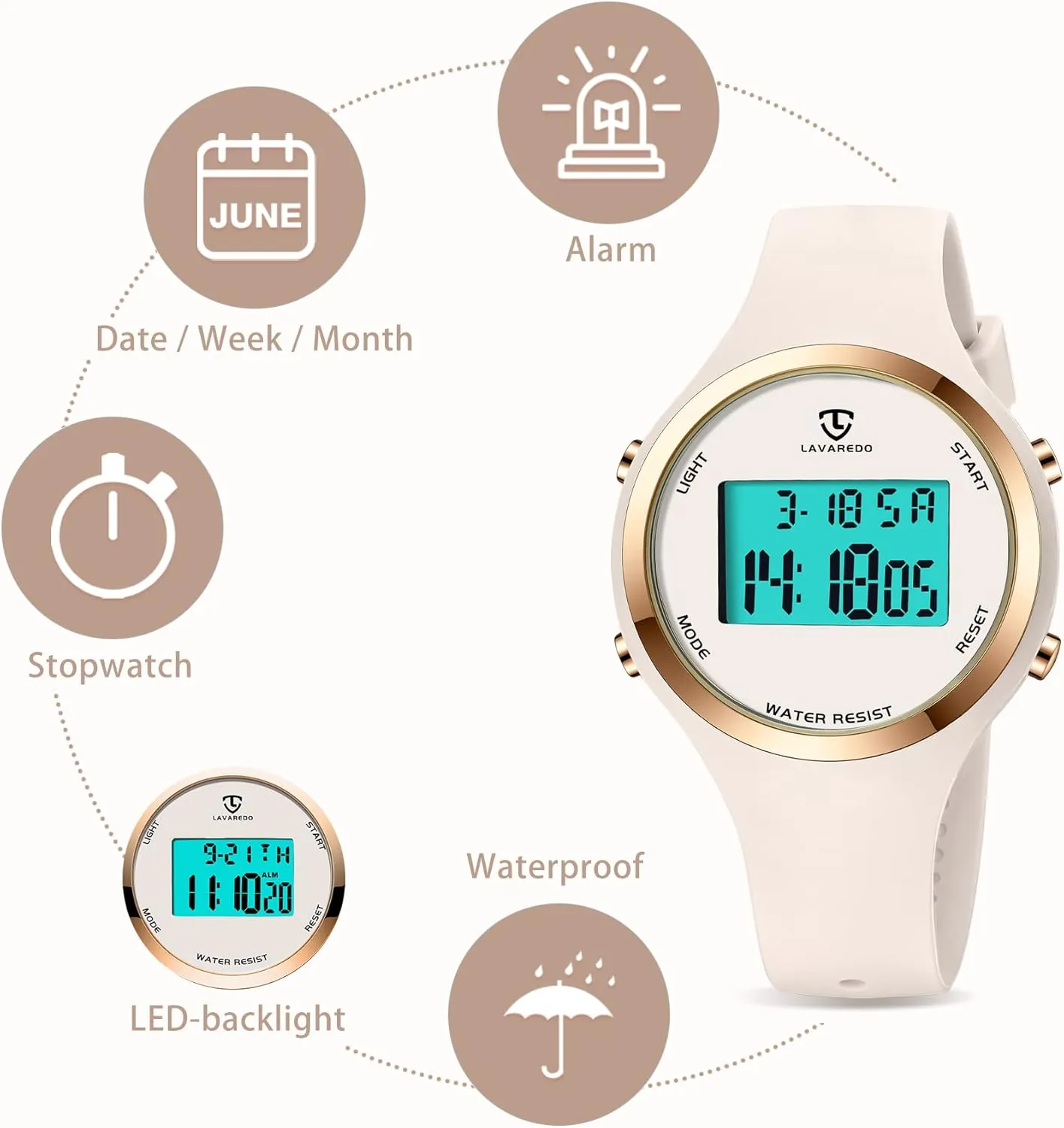 NN BEN NEVIS Watches for Women, Digital Watch Womens Outdoor Sport with Alarm/Stopwatch/Chronograph/Back Light, Gifts for Teen Girls/Women