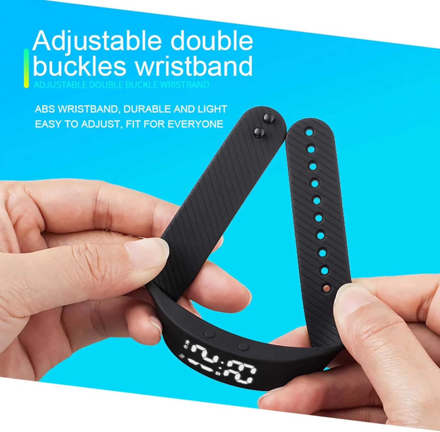 Non-Bluetooth Fitness Tracker Watch Pedometer Digital Step Counter Calorie Counter Distance Activity Tracker Alarm LED Backlight Sports Fitness Watch with IP65 Water Resistance
