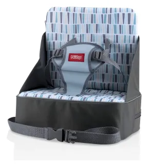 Nuby Easy Go Booster Seat - Travel Booster Seat for Babies and Toddlers - Holds Up to 35 Pounds - 9  Months - Gray