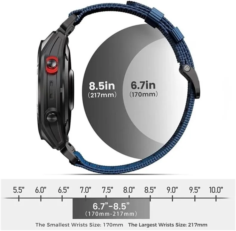 Nylon Strap Fit for Garmin Fenix 7X Pro 7 EPIX 6X 5X 5 3 HR Tactix 7 Pro