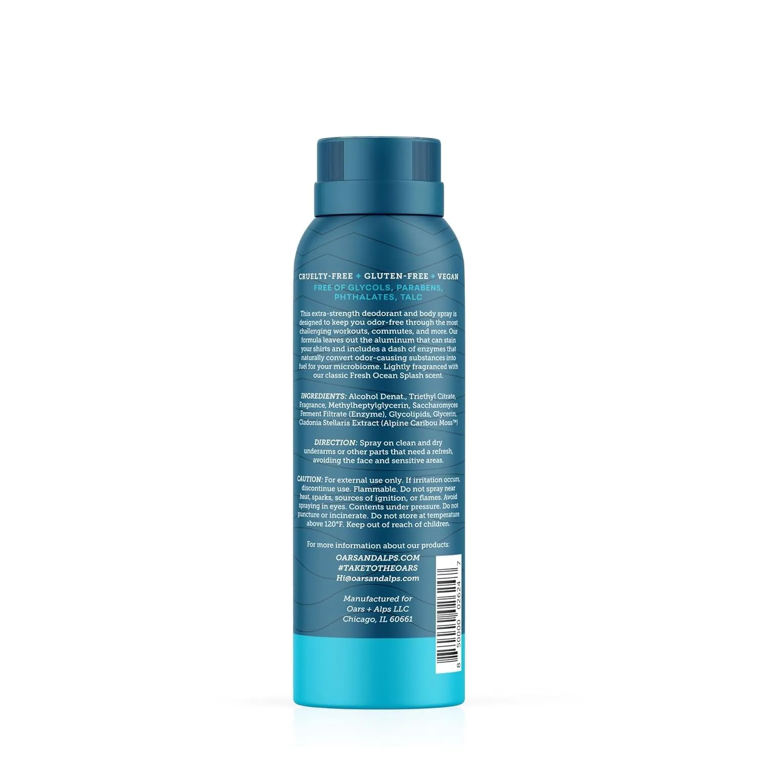 Oars   Alps Spray Deodorant for Men and Women, Aluminum Free Deodorant and Full Body Spray, Fresh Ocean Splash, 2 Pack