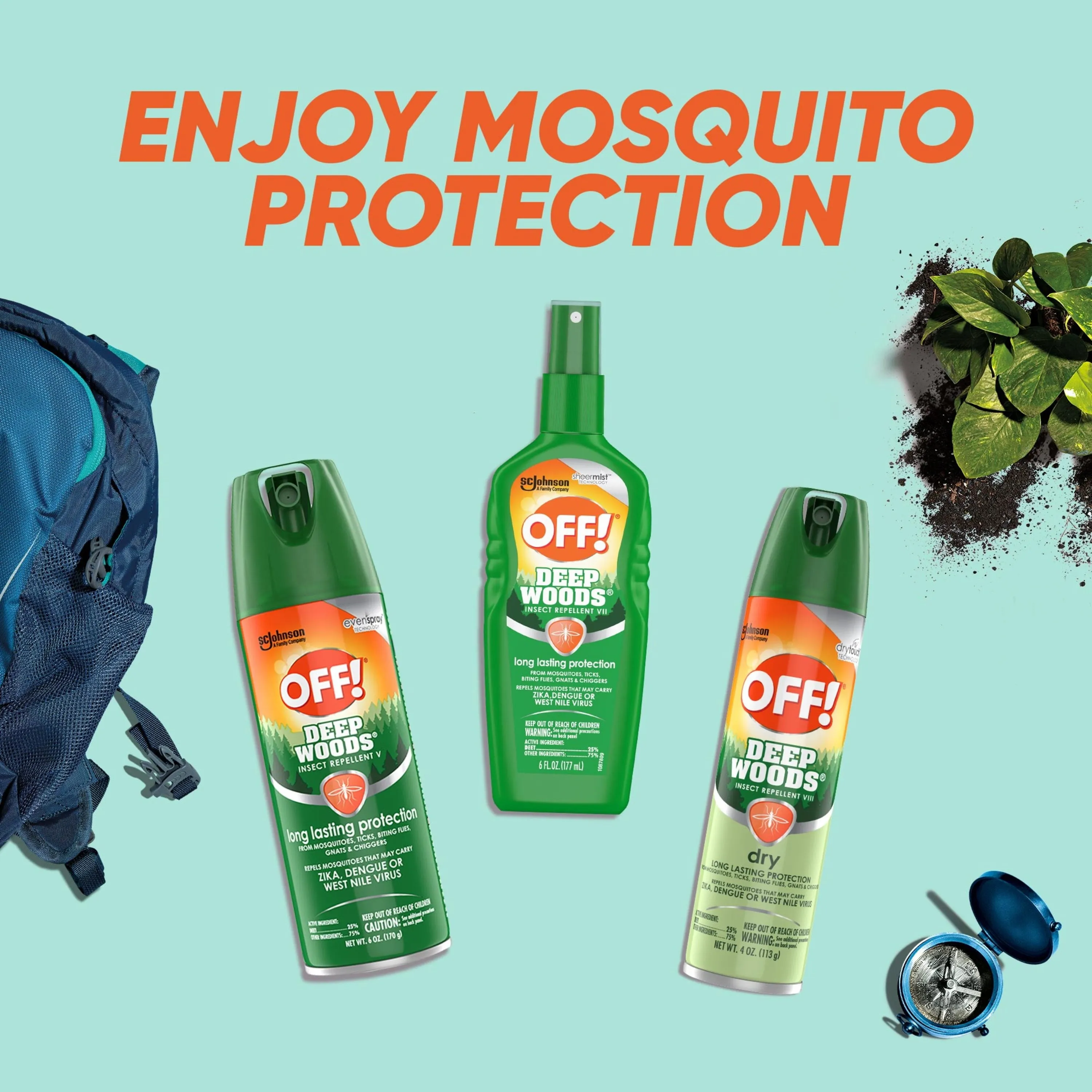 OFF! Deep Woods Insect Repellent VIII Dry, 4 fl oz