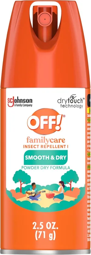 OFF! Family Care Insect & Mosquito Repellent I, Smooth & Dry Bug Spray for the Beach, Backyard, Picnics and More, 2.5 oz. (Pack of 12)