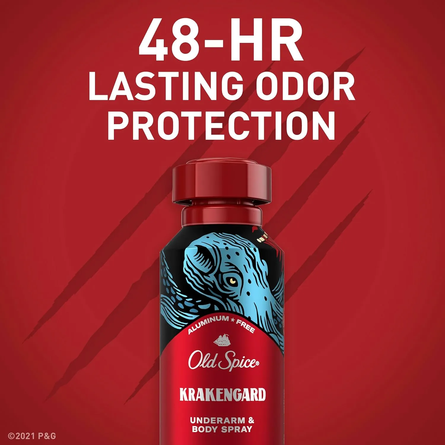 Old Spice Aluminum Free Body Spray for Men, Krakengard, 5.1 Oz (Pack of 4)