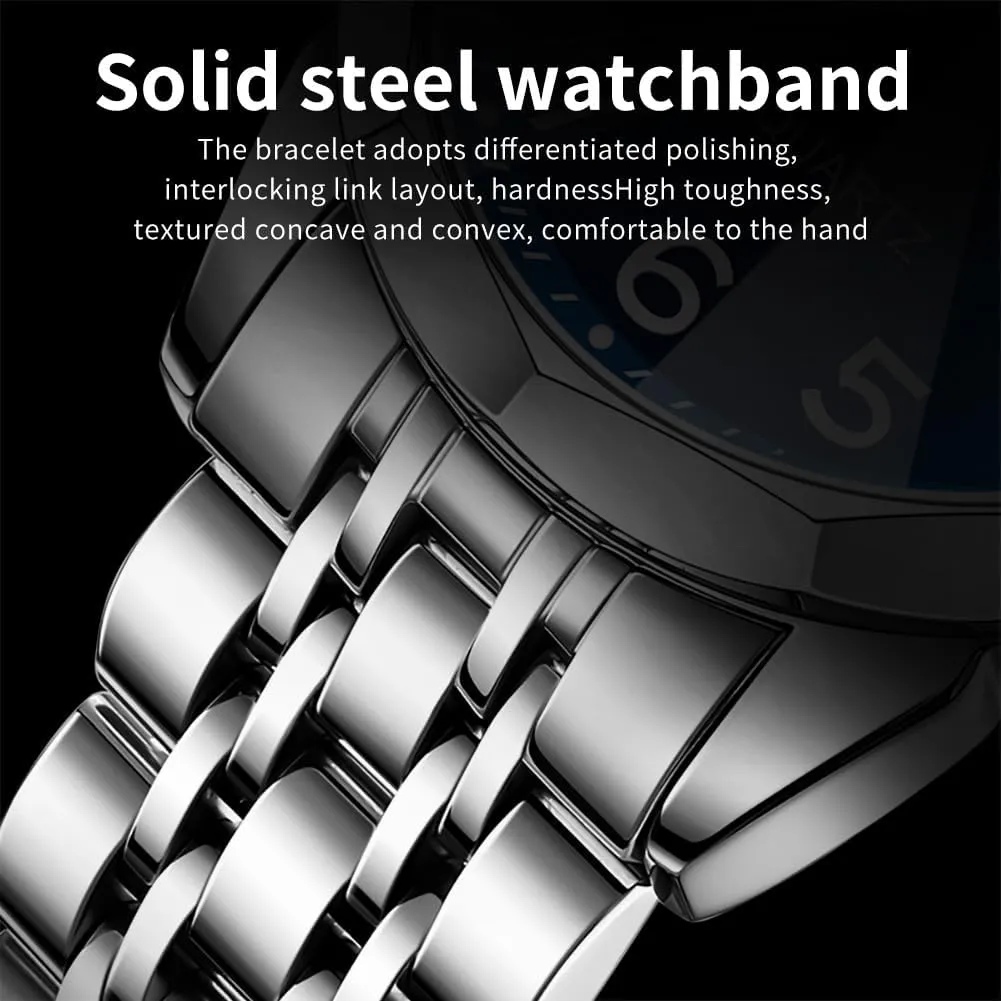 OLEVS Watch for Men Business Dress Diamond Analog Quartz Date Luxury Classic Stainless Steel Waterproof Luminous Two Tone Wrist Watch