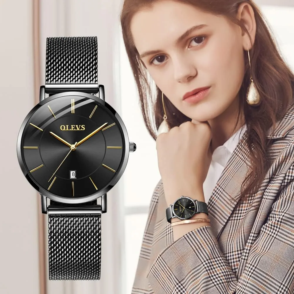 OLEVS Womens Watches Minimalist with Fashion Rose Gold Lady Female Wrist Watch Waterproof Analog Quartz Date