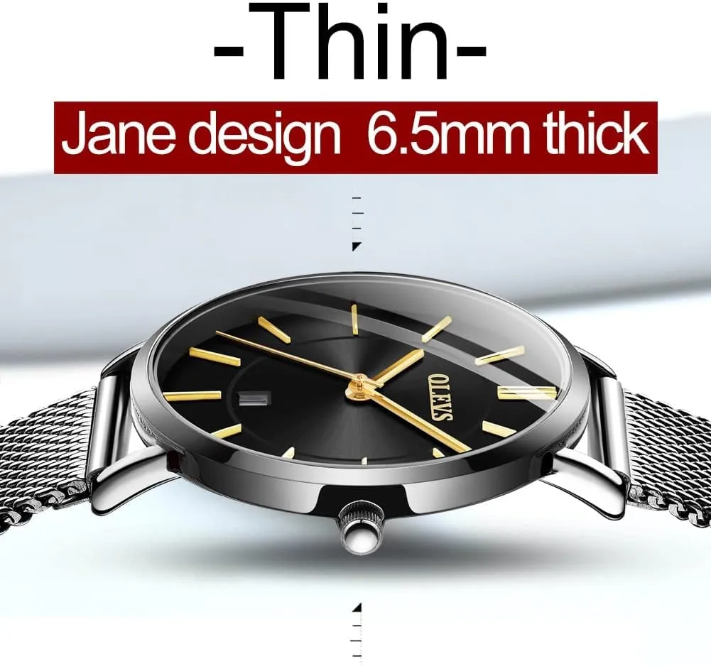 OLEVS Womens Watches Minimalist with Fashion Rose Gold Lady Female Wrist Watch Waterproof Analog Quartz Date