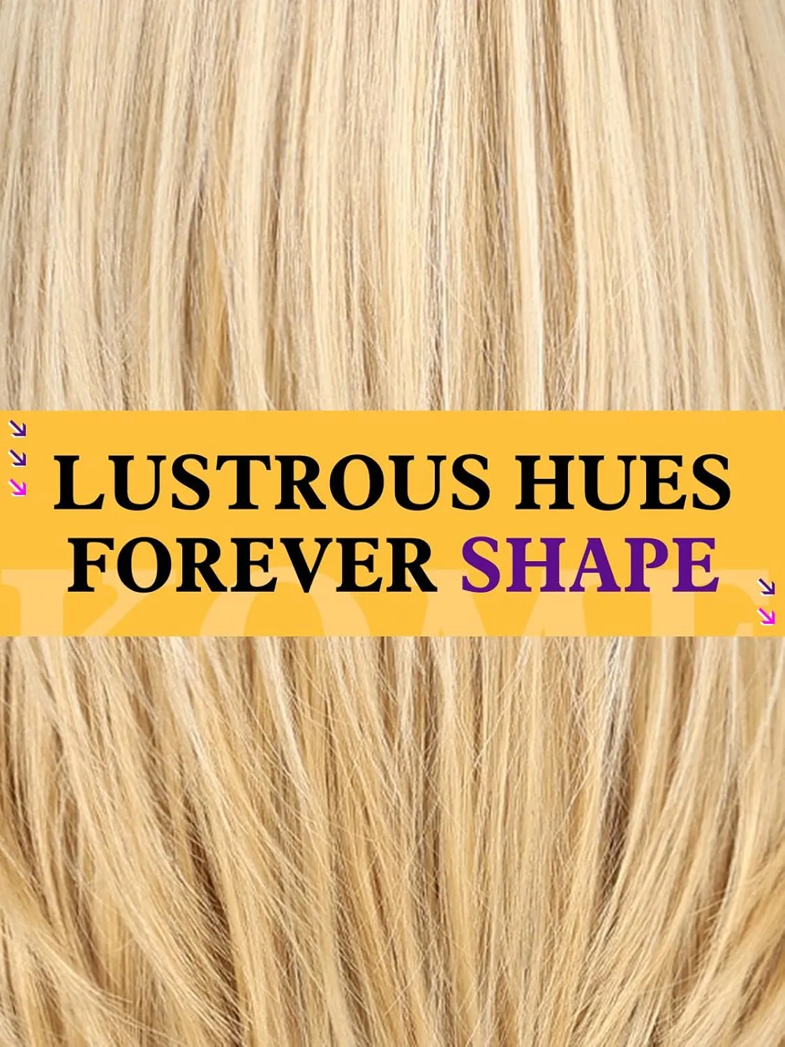 Ombre Blonde Long Layered Straight Wig with Curtain Bangs for Women,Synthetic Heat Resistant Natural Looking Hair Wig for Party Cosplay Dality Use 24IN
