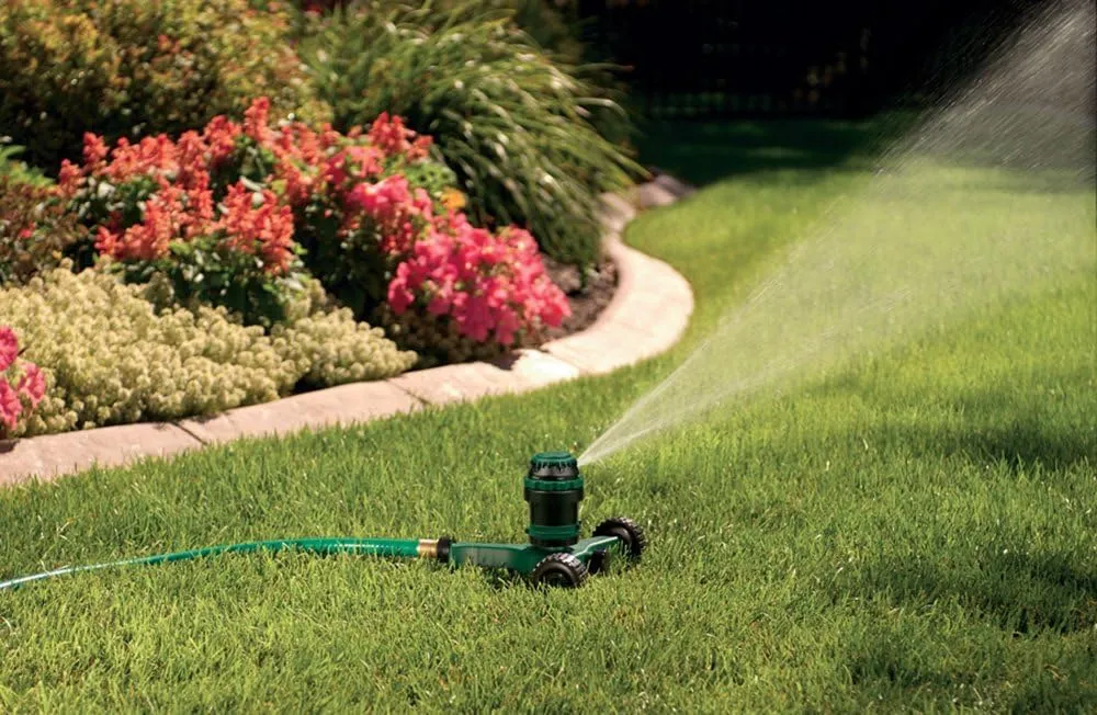 Orbit 58572N H2O-6 Gear-Drive Sprinkler on Plastic Wheel Base
