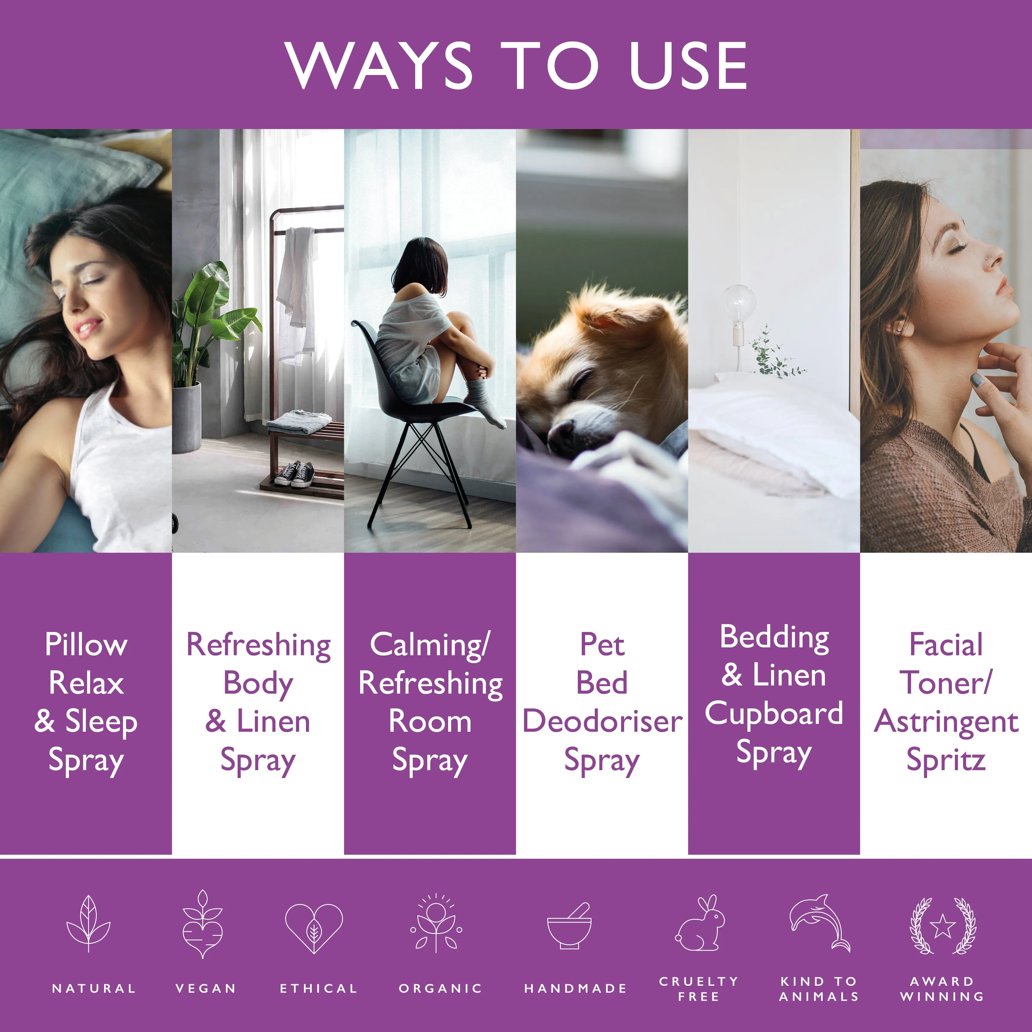 Organic lavender pillow sleep spray