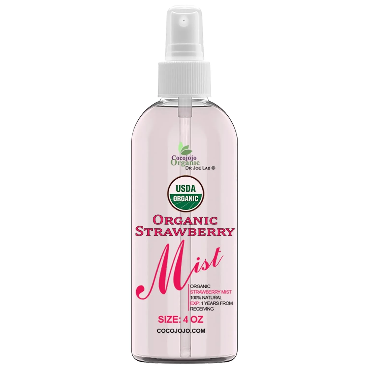 Organic Strawberry Mist For Skincare - USDA Certified Organic, Face Mist Spray, Moisturize Sensitive and Dry Skin - Pillow Mist for Relaxation - Soothing & Relaxing -100% Pure Strawberry Essential Oil