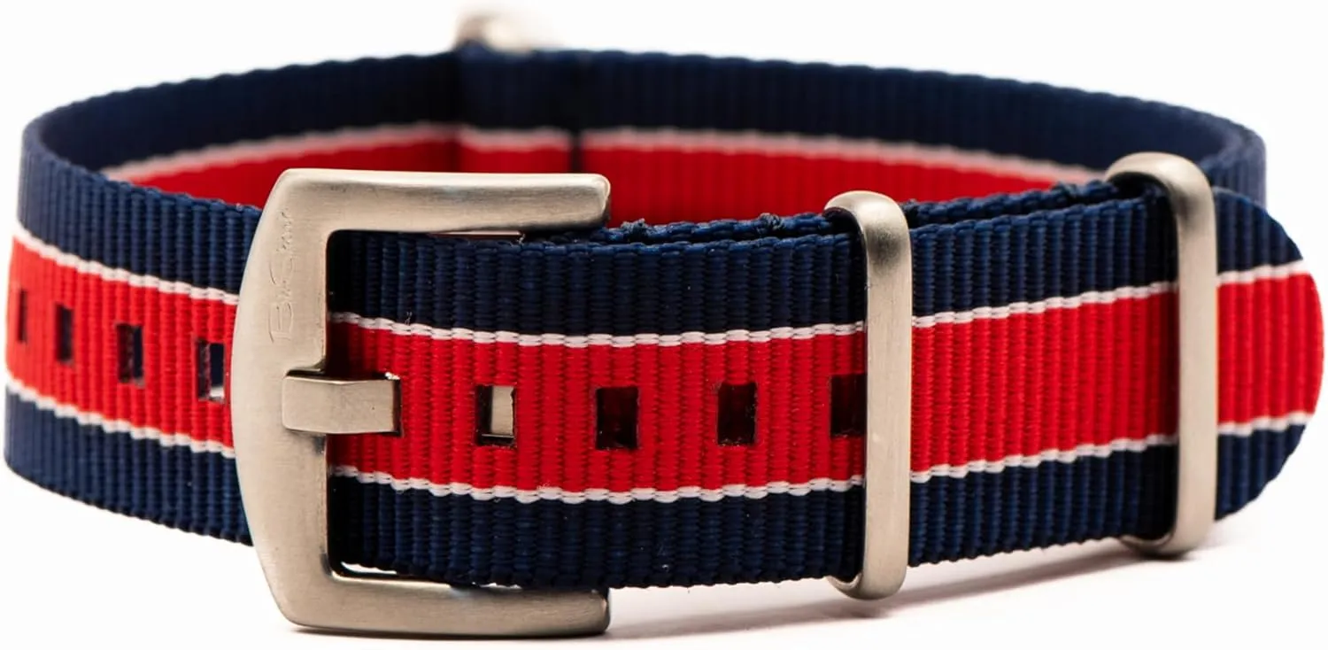 Original Collection Military-Style Waterproof Watch Strap, Fits All Timepiece Brands, Durable Nylon Wristwatch Accessories with Stainless Steel Buckle