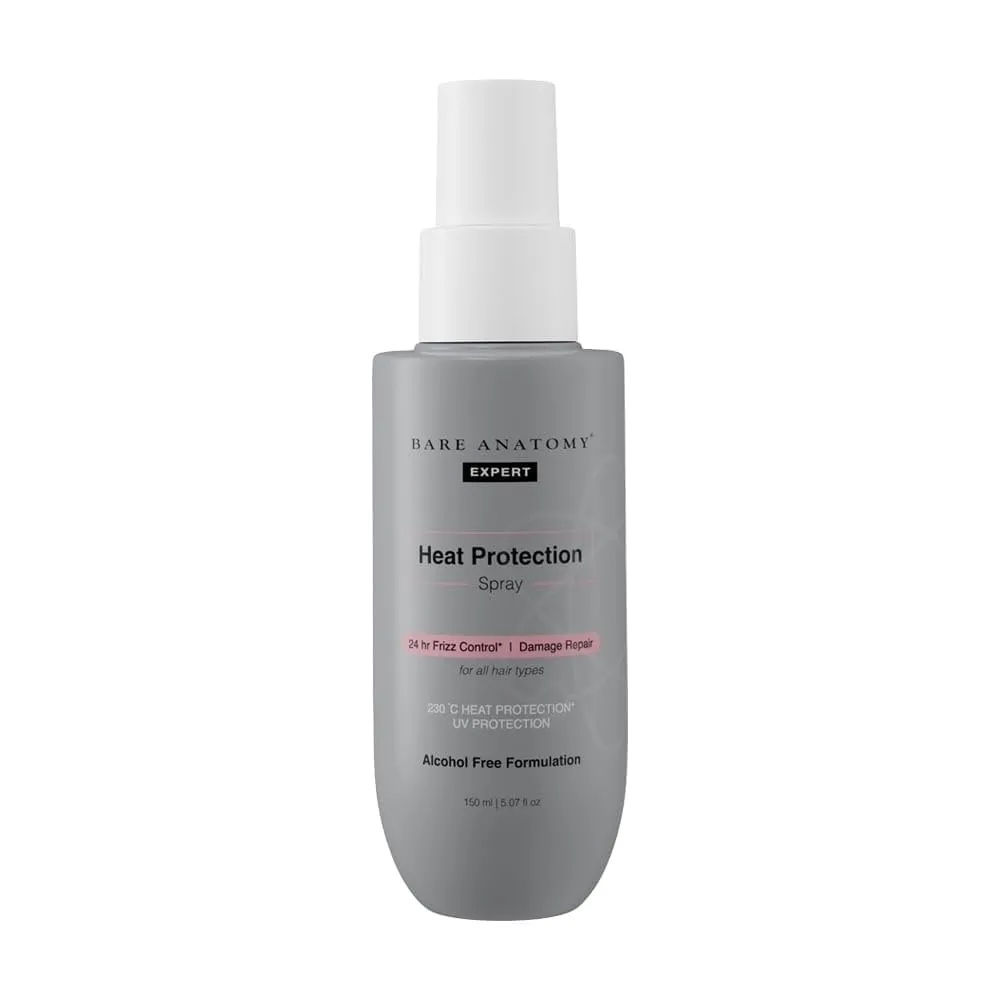 ORIGINS Bare Ana Heat Protection Spray Serum| Controls Frizz for up to 24 Hrs Vitamin E, Pea Protein & Veg Keratin Enriched Paraben Free Vegan 230 °C Heat Protection 5.07 Fl Oz, Clear