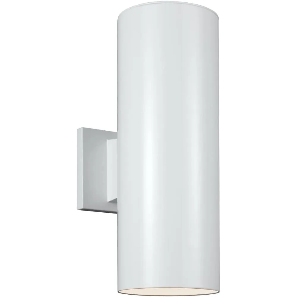 Outdoor Cylinders White LED Outdoor Wall Lantern