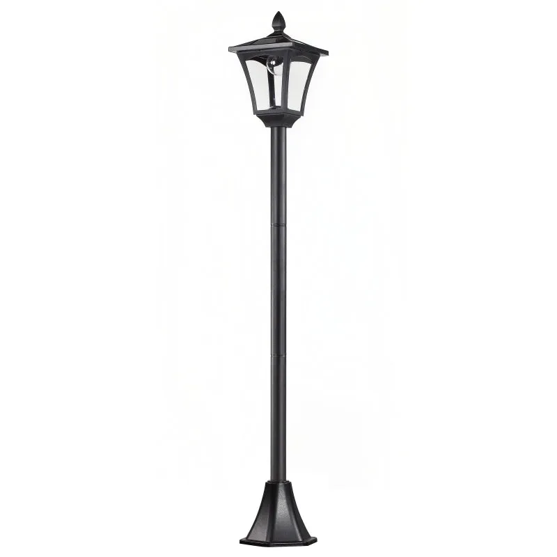 Outdoor Garden Solar Post Lamp Sensor Dimmable LED Lantern