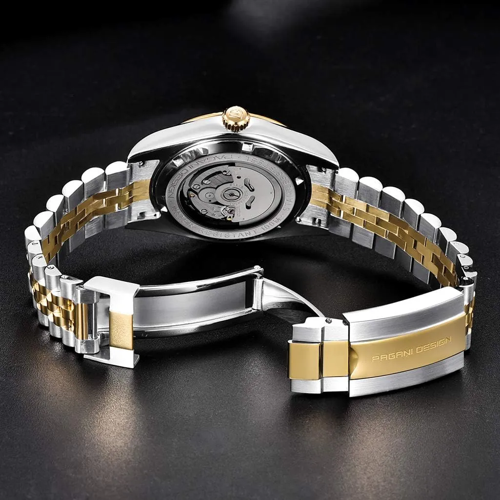 Pagani Design Business Fashion Men's Automatic Watches Stainless Steel Sports Watches for Men Waterproof Mechanical Wristwatches Digital Analog dial Japan NH35A…