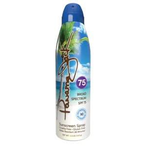 Panama Jack Continuous Spray Sunscreen - SPF 75, Broad Spectrum UVA/UVB Protection, PABA, Paraben, Gluten & Cruelty Free, Water Resistant (80 Minutes), 5.5 OZ